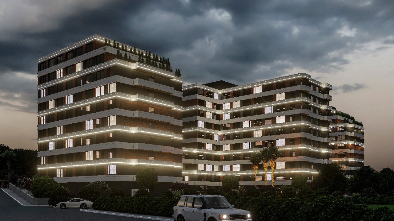 Image of Modern residential complex by the sea with infrastructure for comfortable living